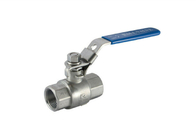 Fábrica 1/2 polegada Ss304 316 aço inoxidável fechadura chave sanitário 2pcs Port Female Thread válvula de bola de vapor